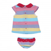 Памучен комплект рокля с гащички за бебе за момиче многоцветен Boboli 155529 2