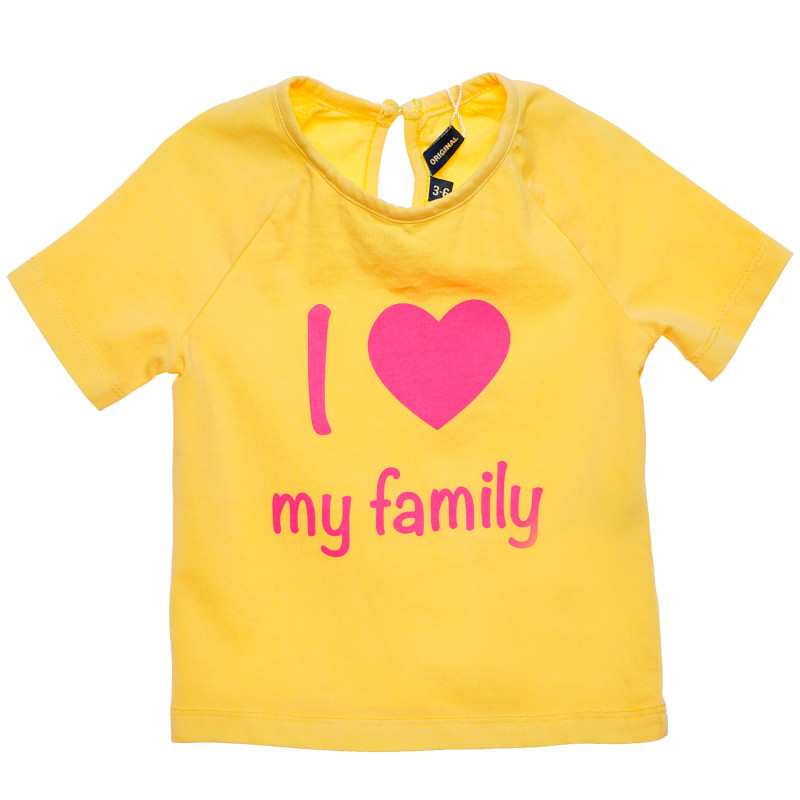 Тениска за бебе за момиче жълта  155992