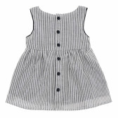 Памучна рокля за бебе в бяло и черно KIABI 156030 4