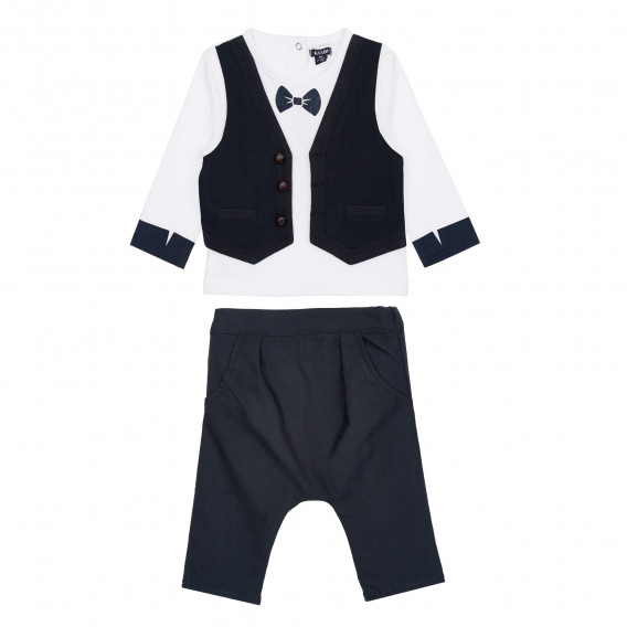 Памучен комплект блуза и спортен панталон за бебе KIABI 156092 