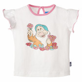 Памучна тениска за бебе за момиче в бяло и розово Original Marines 156751 