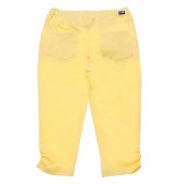 Памучен панталон за момиче жълт Original Marines 156759 2