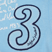 Памучна тениска за бебе за момче в бяло и синьо Original Marines 156796 3