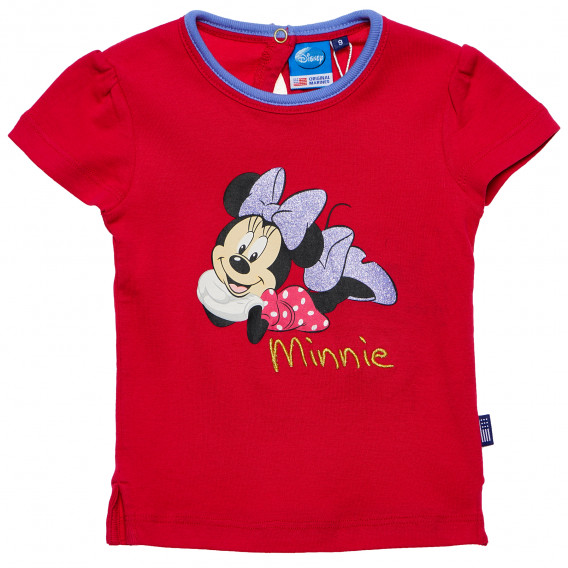 Памучна тениска за бебе за момиче розова Original Marines 156822 