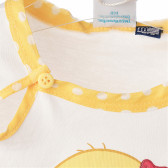 Памучна тениска за бебе за момиче в бяло и жълто Original Marines 156989 3