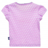 Памучна тениска за бебе за момиче в лилаво и бяло Original Marines 157115 4