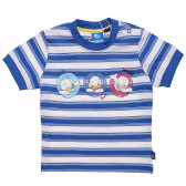 Памучна тениска за бебе за момче в бяло и синьо Original Marines 157160 