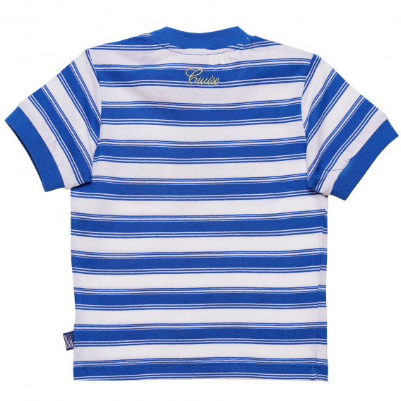 Памучна тениска за бебе за момче в бяло и синьо Original Marines 157163 4