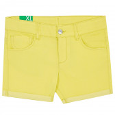 Къси панталони за момиче, жълти Benetton 157287 