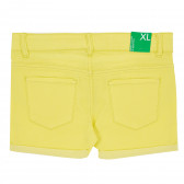 Къси панталони за момиче, жълти Benetton 157290 4