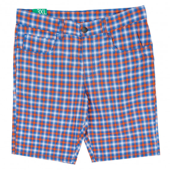 Памучни къси панталони за момче сини Benetton 157303 
