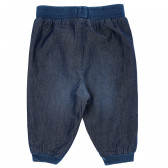 Памучни панталони за бебе сини Benetton 157337 4