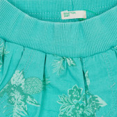 Памучни къси панталони за бебе зелени Benetton 157344 5