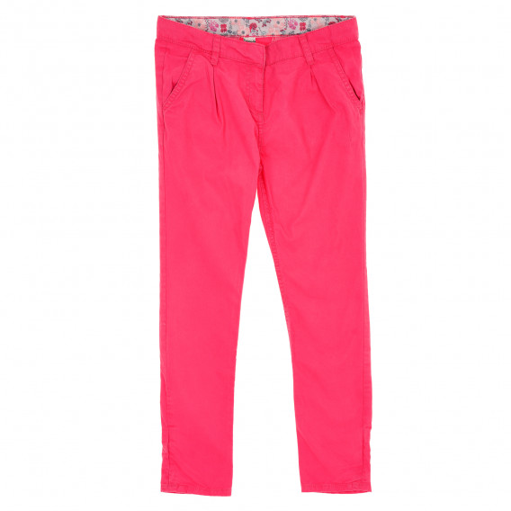 Памучен панталон с права кройка за момиче, розов Tape a l'oeil 157350 