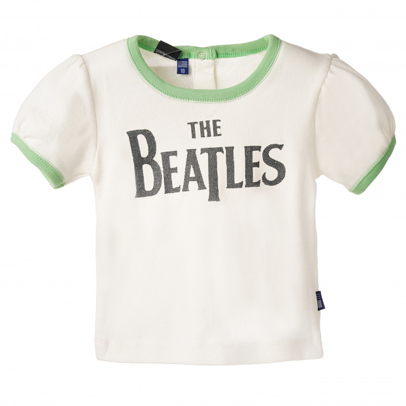 Памучна тениска за бебе за момче в бяло и зелено  157504