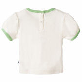 Памучна тениска за бебе за момче в бяло и зелено Original Marines 157506 3