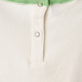 Памучна тениска за бебе за момче в бяло и зелено Original Marines 157507 4
