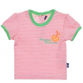 Памучна тениска за бебе за момиче розова Original Marines 157584 