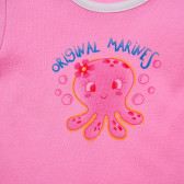 Памучна тениска за бебе за момиче, розова Original Marines 157631 2