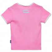 Памучна тениска за бебе за момиче, розова Original Marines 157633 4