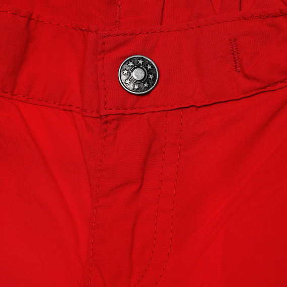 Памучен панталон червен за момче Disney 157696 3