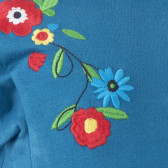 Рокля с дълъг ръкав на цветя, синя Tuc Tuc 1580 3