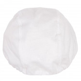 Памучна шапка бяла за момче Benetton 158012 3