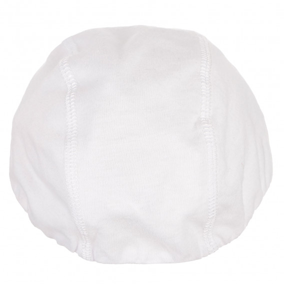 Памучна шапка бяла за момче Benetton 158012 3