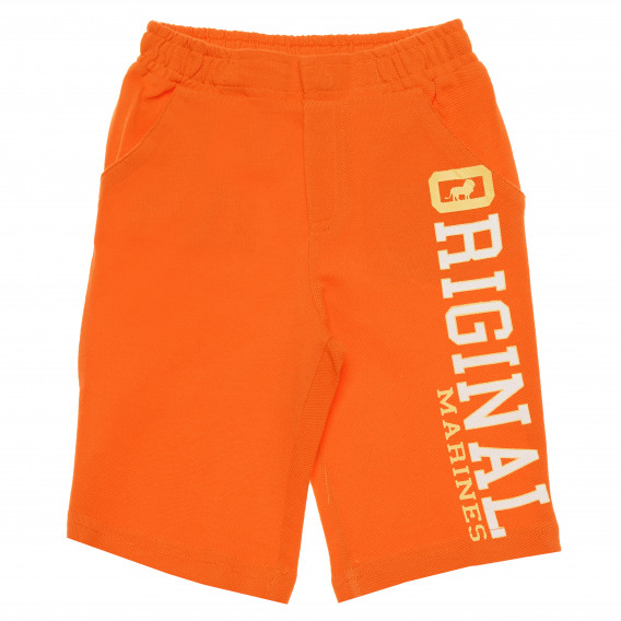 Къси панталони за момче оранжеви Original Marines 158288 