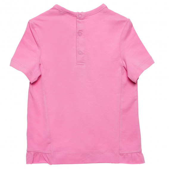 Памучна тениска за бебе за момиче розова Original Marines 158860 4
