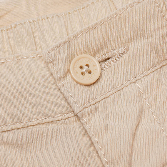 Памучен панталон за бебе за момиче бежов Original Marines 159235 4