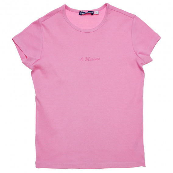 Памучна тениска за момиче розова Original Marines 159326 