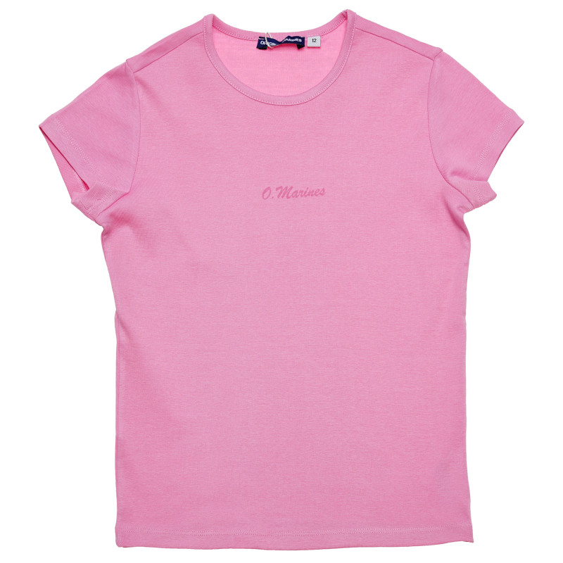 Памучна тениска за момиче розова  159326