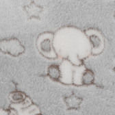 Бебешко одеяло сиво- Little elephants Inter Baby 159478 2