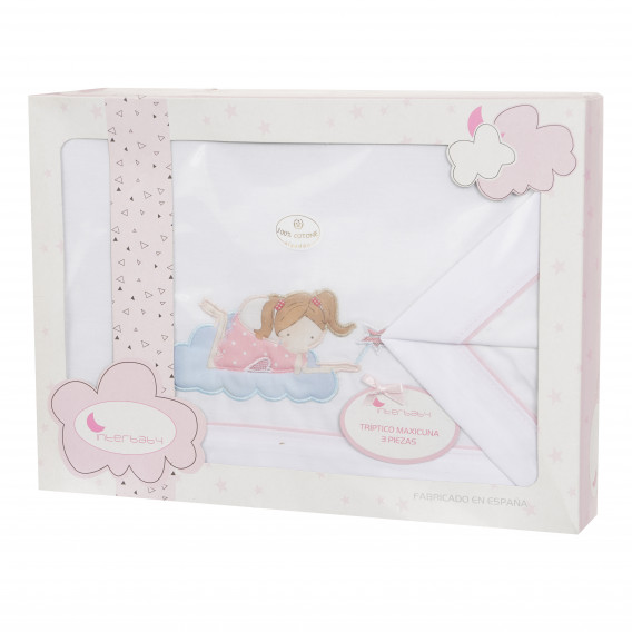 Летен спален комплект 3 части- Princess, цвят: розов Inter Baby 159481 2