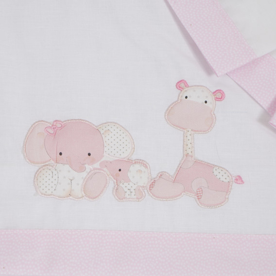 Летен спален комплект 3 части- Животинки, цвят: розов Inter Baby 159484 