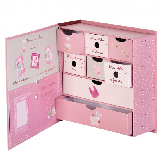 Розова кутия за съхранение Nattou 159508 3