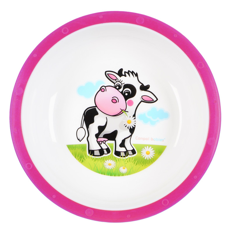 Купичка - розова крава, пластмаса 270 ml  159547