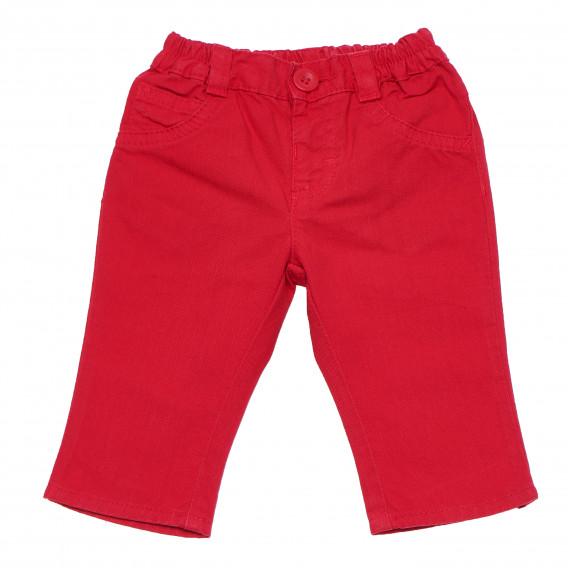 Памучени панталони червени Benetton 159938 