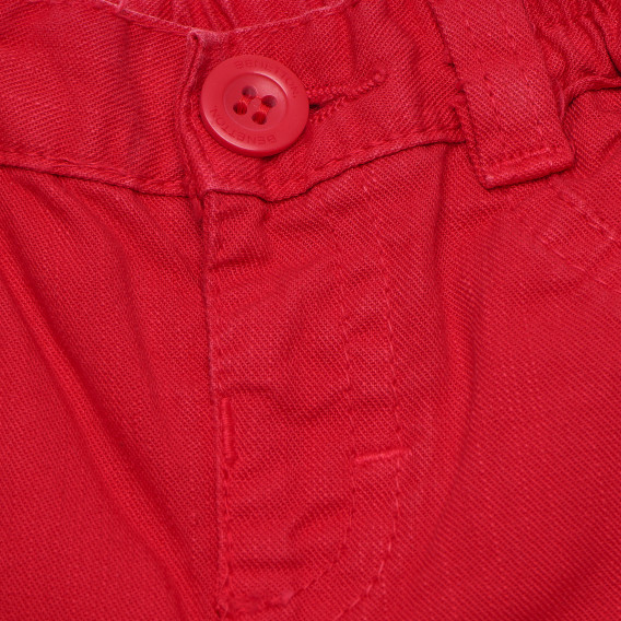 Памучени панталони червени Benetton 159939 2
