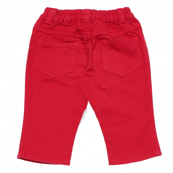 Памучени панталони червени Benetton 159941 4
