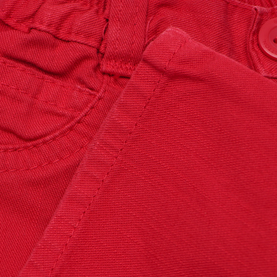 Памучени панталони червени Benetton 160262 7