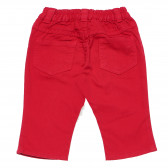 Памучени панталони червени Benetton 160263 8