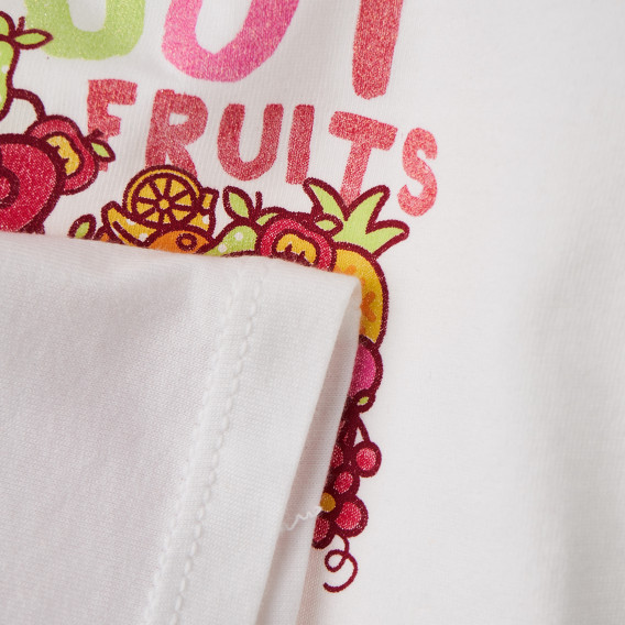 Памучна блуза за бебе момиче бяла Benetton 160401 3