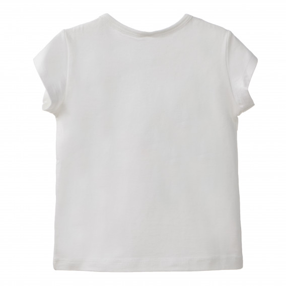 Памучна блуза за бебе момиче бяла Benetton 160422 4