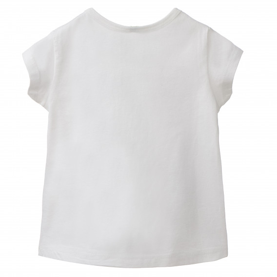 Памучна блуза за бебе момиче бяла Benetton 160430 4