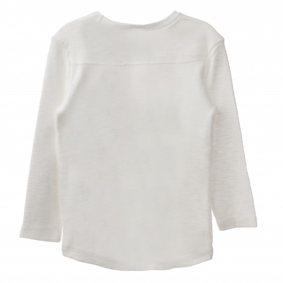 Памучна блуза за момиче бяла Benetton 160471 4