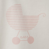 Памучна блуза за бебе момиче бяла Benetton 160489 2