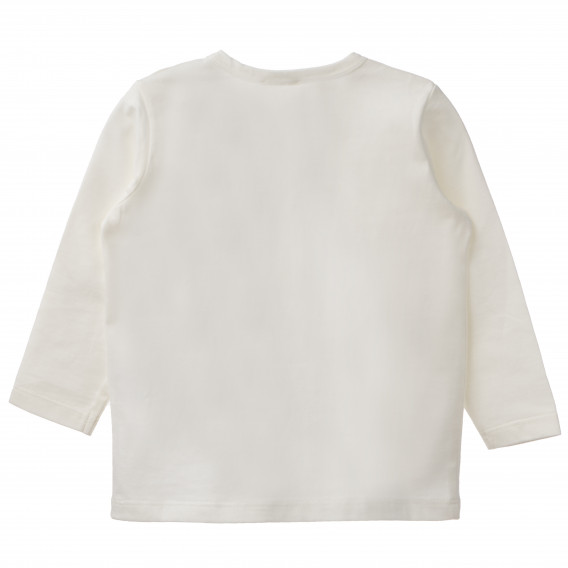 Памучна блуза за бебе момиче бяла Benetton 160491 4