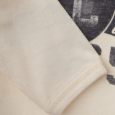 Памучна блуза за бебе момче бяла Benetton 160530 3